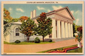 Vtg Arlington Virginia VA Curtis Lee Mansion 1940s Linen View Old Postcard