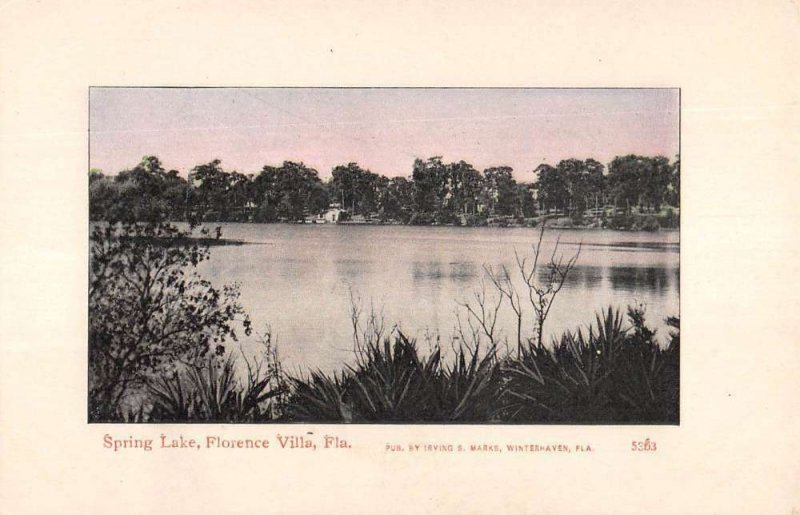 Florence Villa Florida Spring Lake Waterfront Antique Postcard KK1119