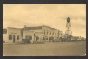 WALL SOUTH DAKOTA DOWNTOWN MAIN STREET WATER TOWER VINTAGE POSTCARD