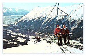 Ski Lift Mt. Alyeska Alaska Postcard Snow Skiing