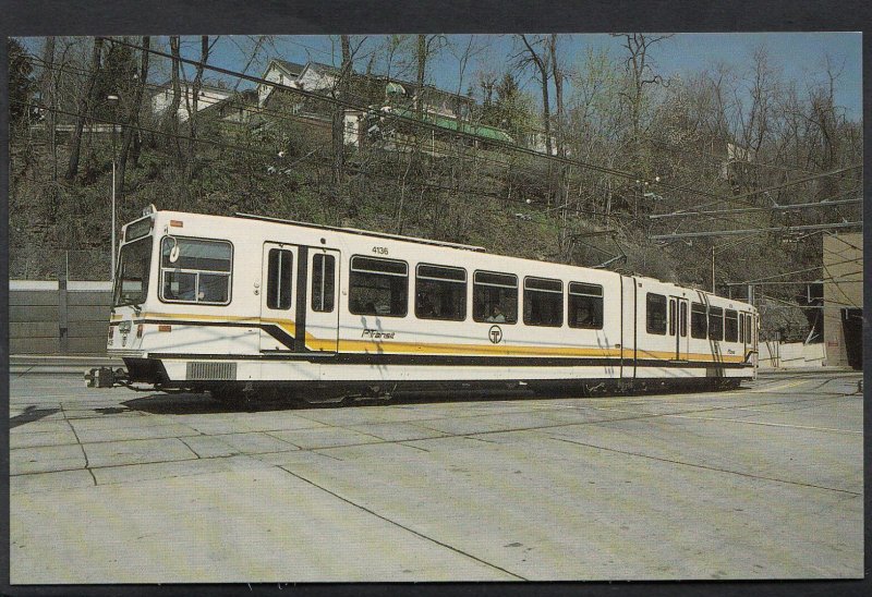 American Transport Postcard - Pittsburgh Pat 4136 Transit Car   A9411