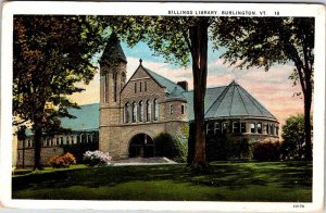 Postcard LIBRARY SCENE Burlington Vermont VT AK5715