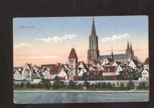 ULM A.D.D GERMANY WATERFRONT GERMAN ANTIQUE VINTAGE POSTCARD