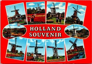 Netherlands Holland Souvenir Multi View Windmills