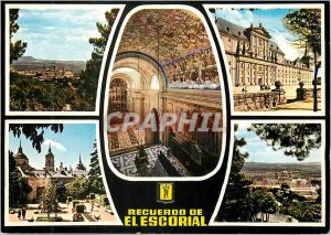 Postcard Modern Recuerdo De El Escorial Vista General La Basilica Fachada Pri...