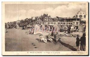 Old Postcard Malo les Bains Beach and the Rotunda