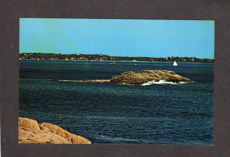 MA Norman's Woe Beach Rock Formation Magnolia Mass Massachusetts Postcard