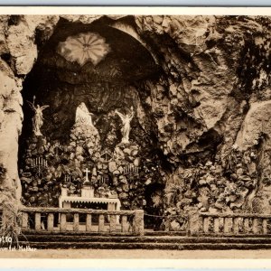 c1920s Portland, Ore. RPPC Altar of Grotto Sanctuary Sorrowful Mother Photo A206