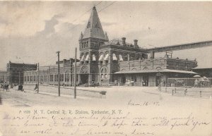 VINTAGE POSTCARD NEW YORK CENTRAL RAILROAD STATION ROCHESTER NY 1907 HANOVER