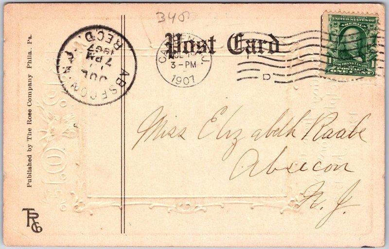 1907 B.P.O.E Greetings From Philadelphia Pennsylvania Convention Posted Postcard 