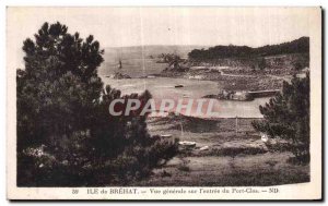 Old Postcard Island Brehat General view of the entrance of Port Clos