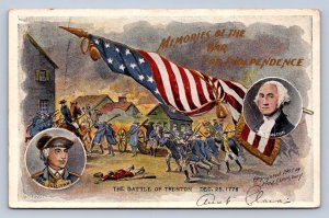 J87/ Patriotic Postcard c1910 George Washington Sullivan Battle Trenton 598