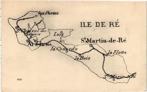 CPA ILE-de-RÉ - Carte de l'ILE-de-RÉ (480640)