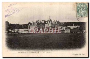 Old Postcard Chateau de Chantilly General view