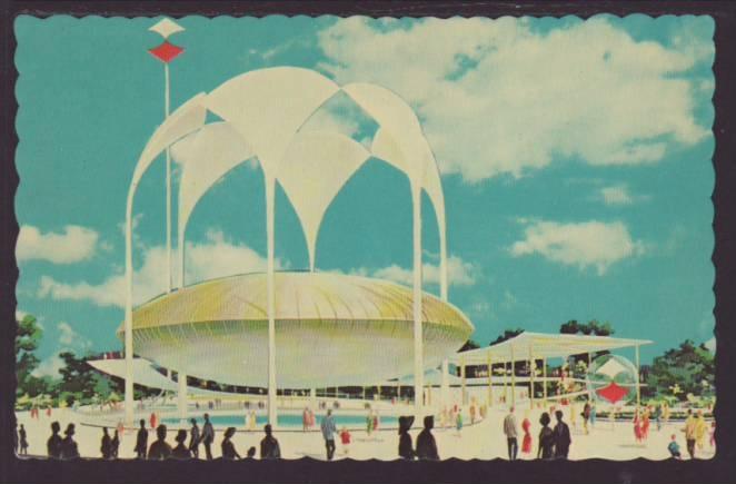 Johnson's Wax Pavilion,New York World's Fair Postcard 