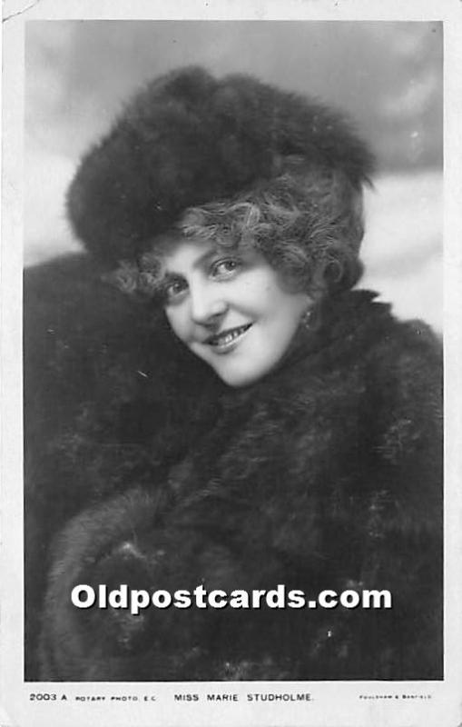 Miss Marie Studholme Theater Actor / Actress 1906 