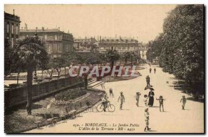 Bordeaux Old Postcard The public garden L & # 39allee of the terrace