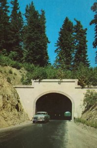 Tunnel On Highway 10 near Coeur d' Alene Idaho Vintage Postcard 1950's
