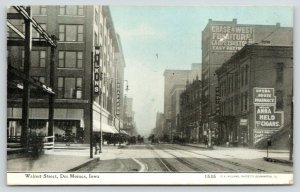 Des Moines Iowa~Walnut Street~Wilkins~Chapman's~Foster's~Chase~1910 CU Williams