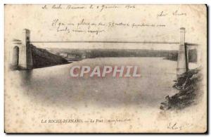 Old Postcard La Roche Bernard Bridge