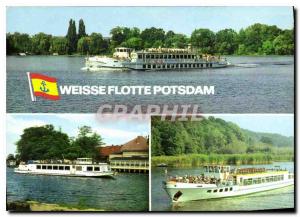 Modern Postcard Weisse Flotte Potsdam Boat