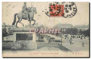 Old Postcard Paris Henry IV Pont Neuf