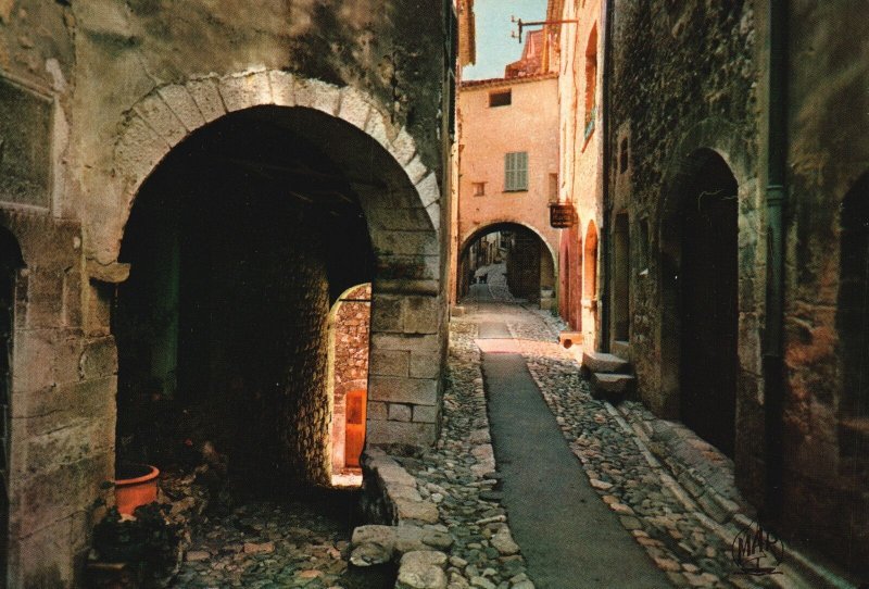 Vintage Postcard La Cote D'Azur St. Paul-De-Vence Rue Pittoresque France