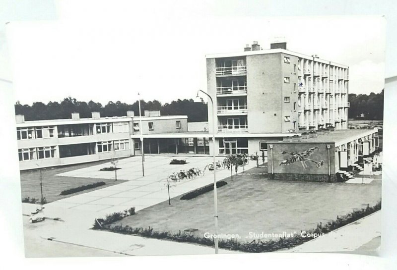 Studentenflat Corpus den Hoorn Groningen  Netherlands Vintage RP Postcard 1974