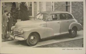 1947 CHEVROLET FOUR DOOR CAR Old Postcard