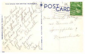 Postcard LIBRARY SCENE Westerly Rhode Island RI AQ6021