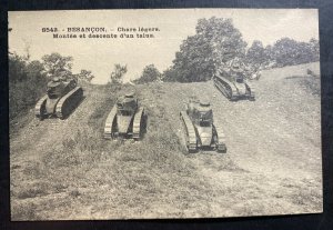 Mint France Real Picture Postcard Pre WW2 Besancon Light Tanks