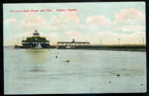 dc834 - OTTAWA Ontario Postcard 1907 Britannia Boat House & Pier