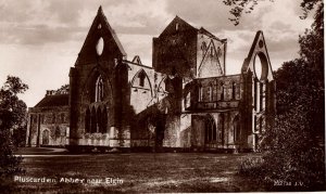 VINTAGE POSTCARD PLUSCARDEN ABBEY NEAR ELGIN SCOTLAND VALENTINE'S CARD c. 1920's