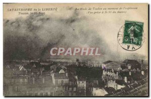 Old Postcard Boat Catastrophe of Freedom The Toulon harbor at the time & # 39...