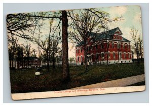 Vintage 1908 Postcard Defiance College & Dormitory Grounds Defiance Ohio