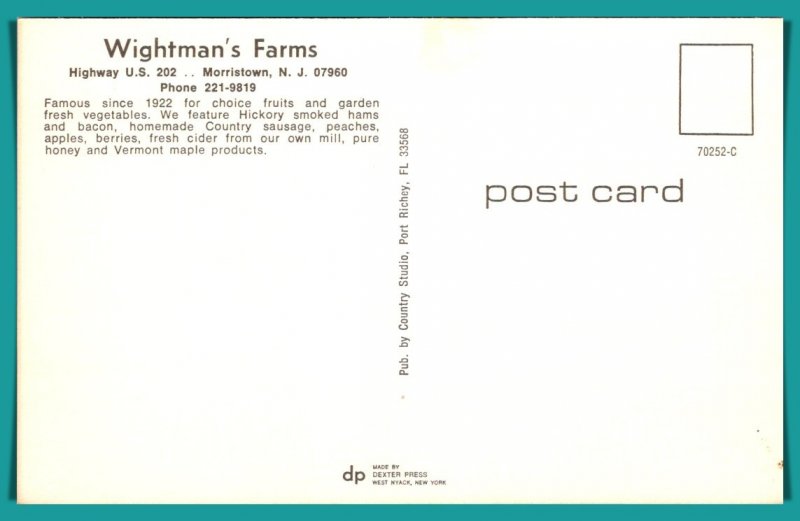 New Jersey, Morristown - Wightman's Farms - [NJ-249]