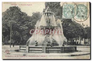 Postcard Old Troyes La Fontaine Argence