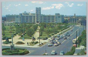 State View~Atlantic City High School Bldg & Parkway~New Jersey~Vintage Postcard