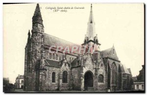 Postcard Old Collegiate Saint Aubin Guerande