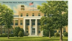 Postcard Early View of Edmunds High School in Sumter, SC.           P5