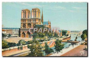 Old Postcard Paris Notre Dame de Paris Overview