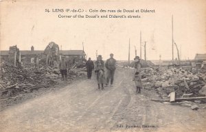 C030 France, Lens Corner of the Douai's and Diderot's streets vinta...