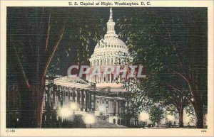 Old Postcard Washington U S Capitol at Night