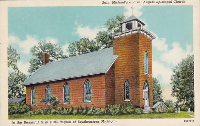 Michigan Irish Hills Saint MIchael's and All Episcopal Church Curteich