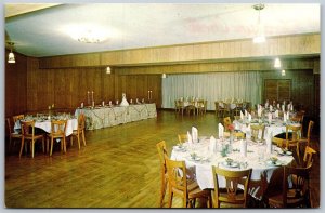 Vtg Brooklyn New York NY Bay Ridge Manor Restaurant Banquet Room Postcard