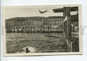 439841 AUSTRIA BADEN ski jumping with heated pool Vintage photo postcard