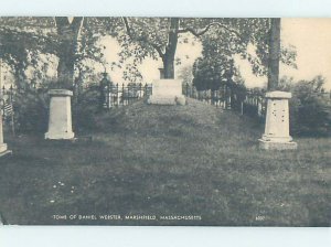 Pre-Chrome CEMETERY SCENE Marshfield - Near Brocton & Quincy & Boston MA AG2779