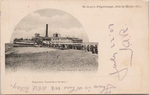 St Anne's Pilgrimage Isle la Motte VT 'Chateaugay' Steamer Postcard H61 *as is