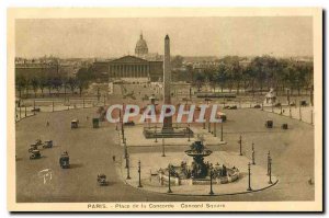 Old Postcard Paris Place de la Concorde