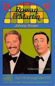 Rowan & Martin, Johnny Brown, Circus Room Theater Restaurant Unused 